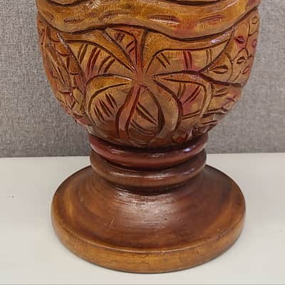 Djembe Drum African Hand Carved W/ 7" Goat Skin Head Height 12" image 3