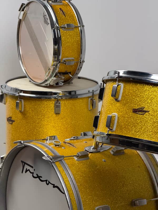 Trixon 20/13/16/5x14" 60's "Luxus" Outfit Drum Set - Gold Sparkle image 1