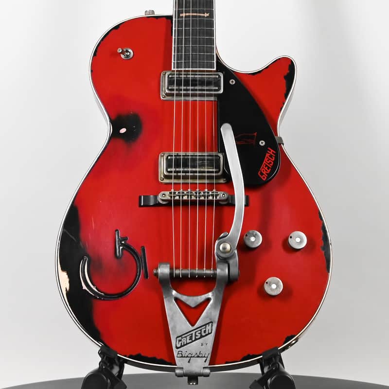 Gretsch Custom Shop USA Masterbuilt Chad Henrichsen 1955 Penguin Heavy Relic- Firebird Red over Black 2025 (UC25113955) image 1