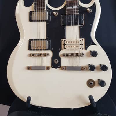 Ibanez SG 2402 double neck 6 & 12 String, vintage Law-Suit, right handed set to left handed! image 4