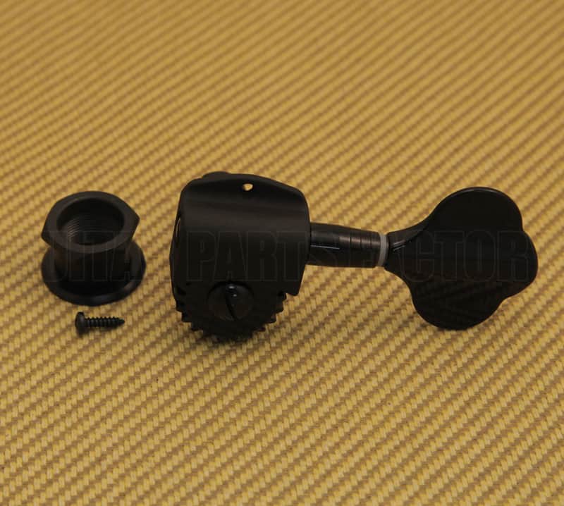 JB-350-BK (1) Black Modern Wilkinson Bass Side Bass Tuner 22:1 w/ Mounting Hardware image 1