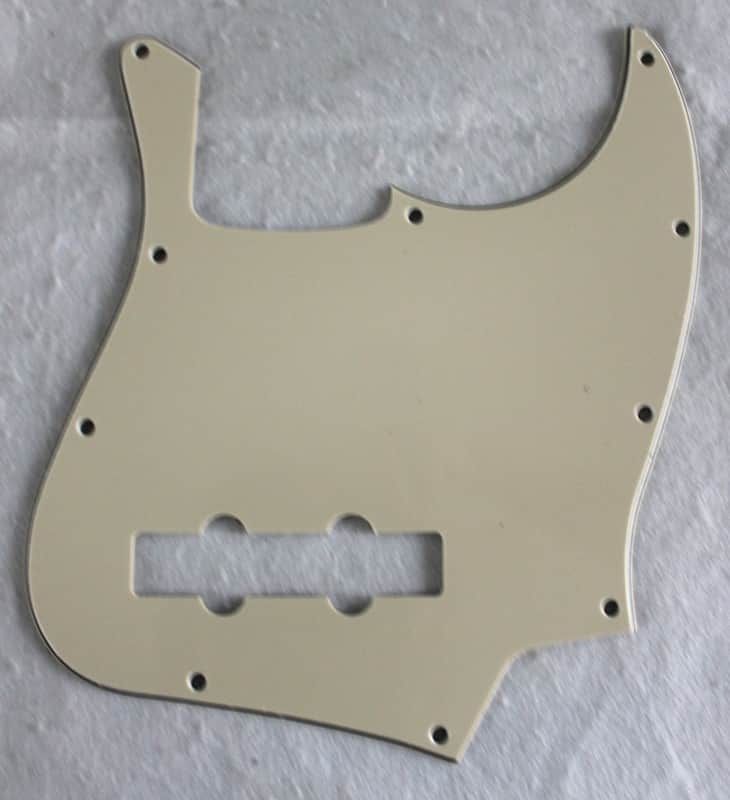 No Brand For Fender Jazz Bass Style Standard 3 Ply Vintage Yellow image 1