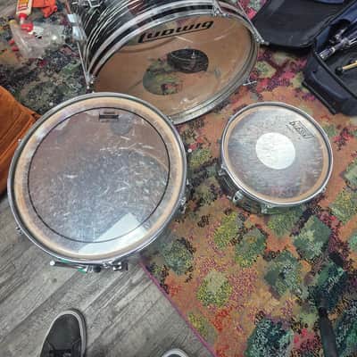 Ludwig 1971 442 3 piece kit 1971 - Black oyster image 1