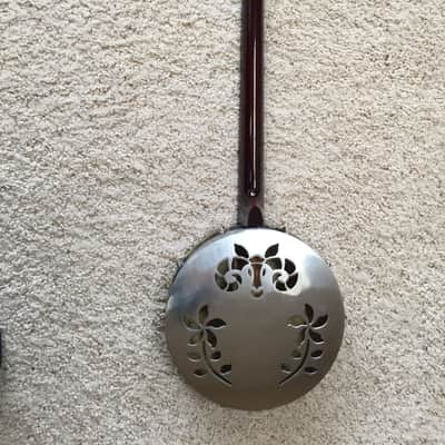 Vintage Chin Chin 4 string Banjo with Snake Skin Head image 2