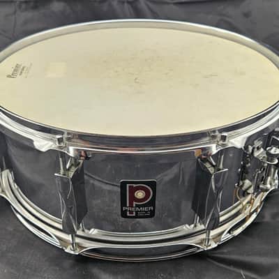 Premier Steel Snare Drum 14x5 8-Lug 1980s-1990s - Chrome image 1