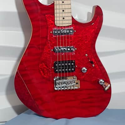 Cort G250DX Double Cutaway Trans Red Electric Guitar w/Custom Pickguard & Armrest! image 2