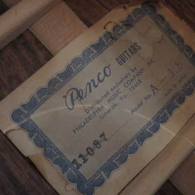 1970s Penco MIJ 'Lawsuit-Era' A-18 Acoustic Spruce/Rosewood! image 7