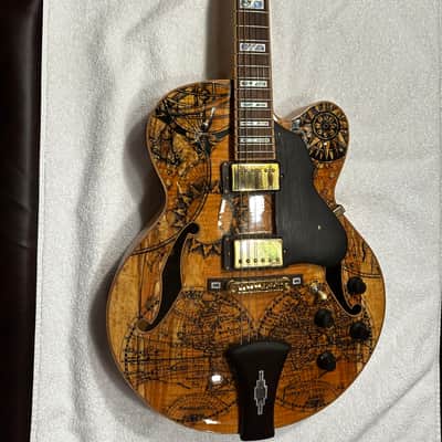 Ibanez Semi Hollow Body 2000-2005 - Natural - Old World Map image 1