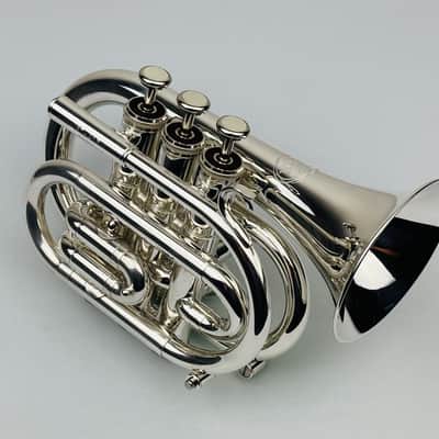 Jupiter JPT-416 Bb Pocket Trumpet that is Silver Plated and in Mint Condition! image 21