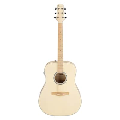 Used Ibanez AAD77M1E Acoustic-Electric Guitar - Open Pore Antique White image 2