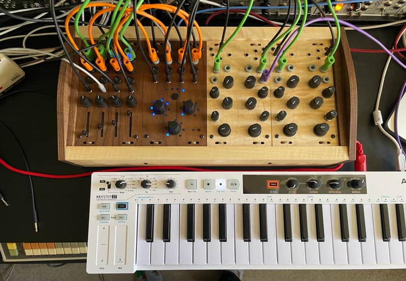 Ellitone Osage 4 Voice Analog Modular Synthesizer System 2022 - Walnut/Maple Wood image 1