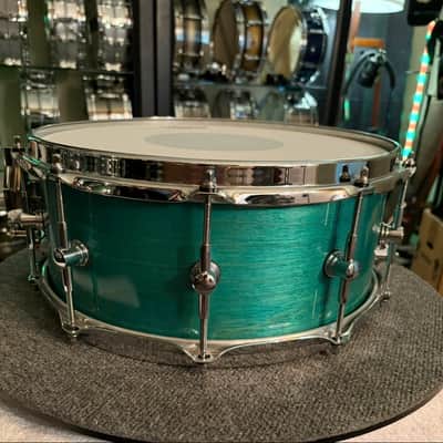 King  6.5x14 Maple snare drum 2000’s - California Blue image 3