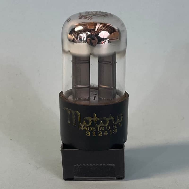 1954 Sylvania 6SN7GTA Vintage Black Plate Chrome Top Motorola Preamp Tube! T261 image 1