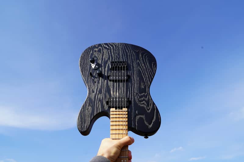 ESP LTD TE-1000 Black Blast 6-String Electric Guitar image 1