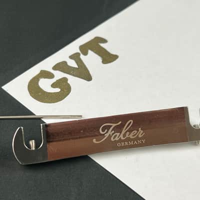 Faber RH Vintage Spec ALU Compensated Wraparound Tailpiece, Nickel, gloss, Intonation Bar: Brass image 5