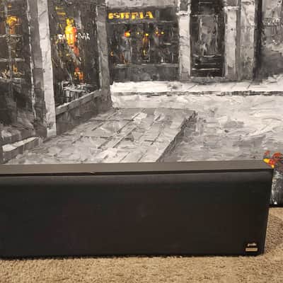 Polk Polk CS 100 Channel Speaker 2001 - Black wood cabinet image 1