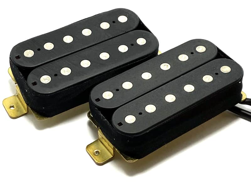 Screamers HH Set, Humbucker Bridge + Humbucker Neck Pickup, Passive, Hot, MATTE Black image 1