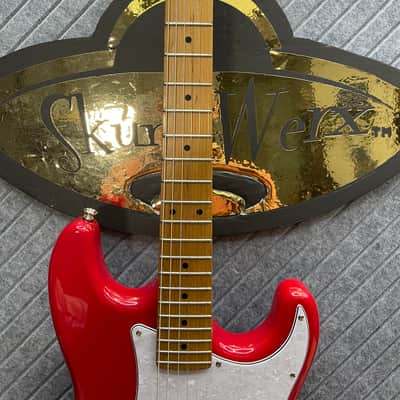 Harley Benton ST-62CC "Stink-182" SkunkWerx MOD Shop Inc. Our In-USA Fret Dress USA Stock Fast Ship ST-182 Plus Tom Delonge Tribute UFO DragonfireDakota Red image 5