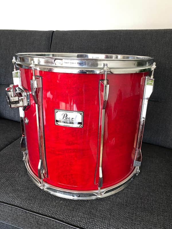 Pearl BLX tom 16x14” 1988 - Sequoia red image 1