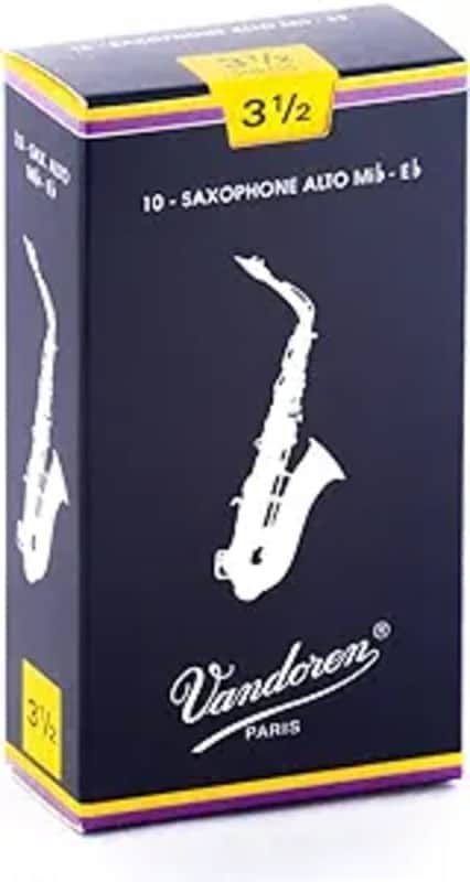 Vandoren Traditional Alto Sax #3.5 Reed, 10box image 1