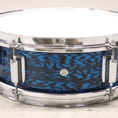 Rogers 5x14" Luxor Snare Drum Vintage 1960's Blue Onyx Cleveland image 6