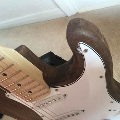 Custom Stratocaster right handed electric guitar with maple neck 2021 brown image 3