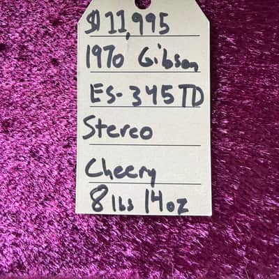 Gibson ES-345 Collector Grade 1970 Orange Label Cherry Red w/ Orig. Case image 22