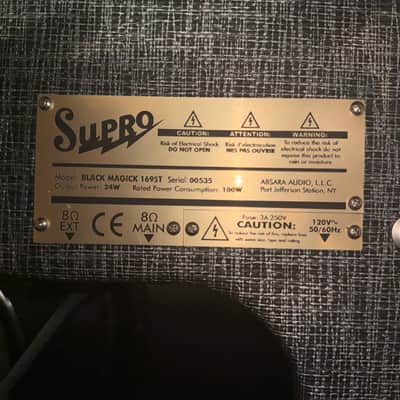 Supro 1695T Black Magick 25-Watt 1x12" Guitar Combo 2016 - Present - Black Rhino image 3