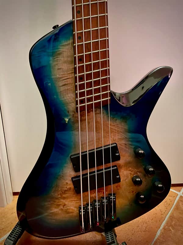 Redsub Colisem Fan Fret 36.5"with roasted neck and Luminlays 2020 Blueburst image 1