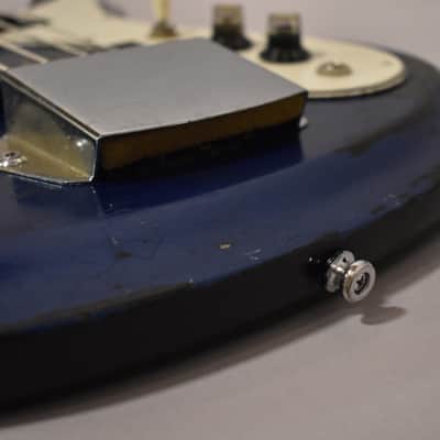 1970s Univox Hi-Flier Phase II Bass Metallic Blue Refin MIJ w/Gig Bag image 11
