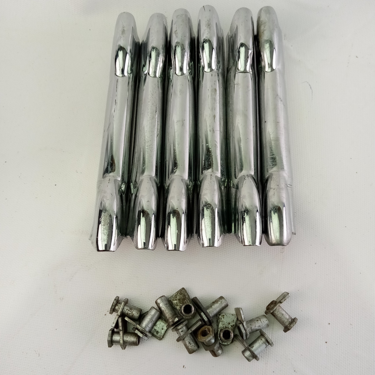 Premier 6x Bass/Tom Drum 6 1/4"Lugs 70s Diamond Chrome Vintage England Marching — main photograph