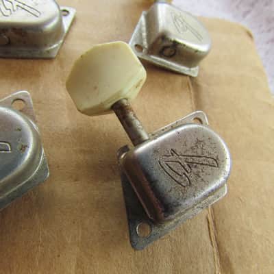 1967 Fender Mustang Tuners Complete Set Of 6 W/Bushings Vintage Fender Mustang Music Master Duo Sonic Tuners Genuine Vintage Parts image 3