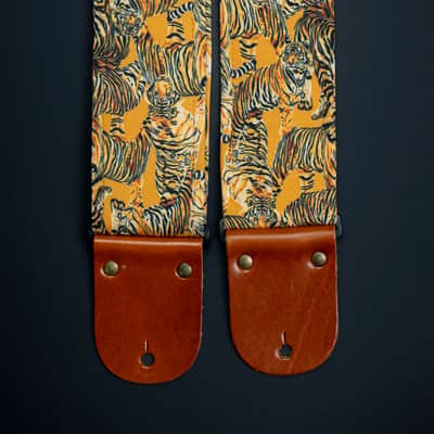 Mr.Strapsky Eye Of The Tiger Wide Guitar Strap with Italian Satin image 5