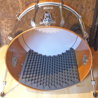 Vintage Yamaha Pre Recording 9000 Variation drum set - Original 1977 Chrome over Real Wood image 2