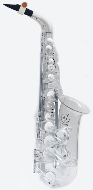 Vibrato A1S III The Nude Alto Sax with White Pads - Transparent