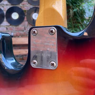 Vintage rare Japan Gneco Greco Jazz Bass matsumoku Maxon pickups 1974 Sunburst image 11