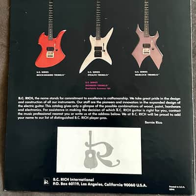 Vintage Lot 1984 and Later B.C. Rich N.J. Series Catalog Eagle Mockingbird Acoustics Jazz image 10