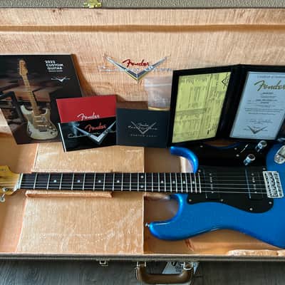 2023 Fender Custom Shop Limited Edition Dual P-90 Stratocaster Closet Classic Relic - Blue Sparkle image 3