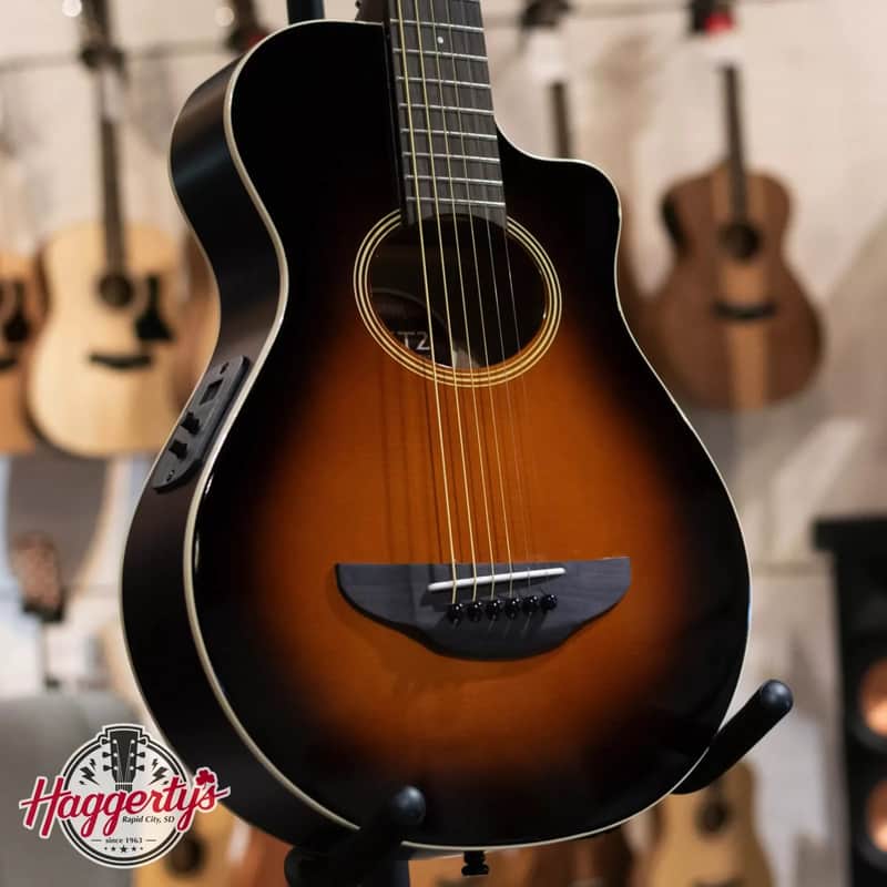 Yamaha APXT2 3/4-Size Thin-Line Cutaway Acoustic/Electric Guitar - Old Violin Sunburst with Gig Bag image 1
