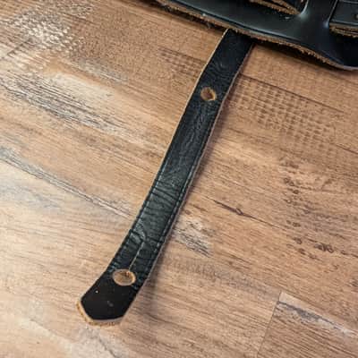 Vintage Guitar Strap Spaghetti Style 1950s, 1960s Black Great Condition image 9