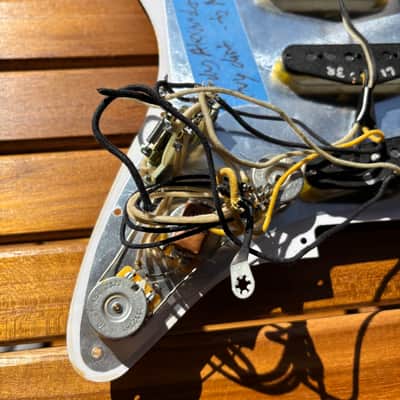 MJT Relic Strat Pickguard w Mojotone Premium Historic Wiring Harmess & Fender Vintage Style Pickups image 7