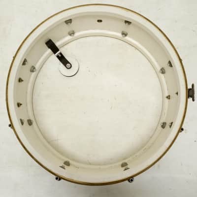 Ludwig S100 Standard 5x14"Silver Sparkle Snare Drum Vintage 60s 3Ply White-Paint image 12