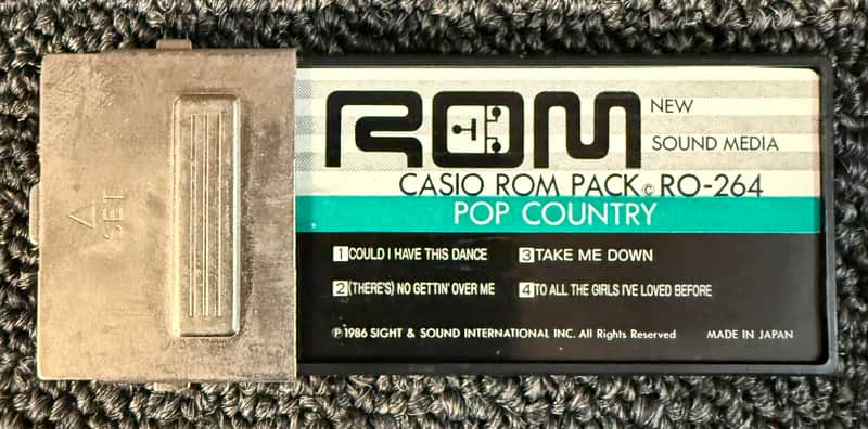 Casio Rom Pack RO-264 Pop Country with Case, Vintage - Pre Owned *Untested* image 1