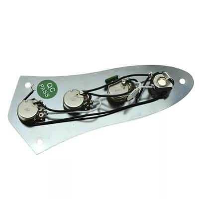 Jazz Bass Wiring Harness and Loaded Control Plate - Chrome image 3