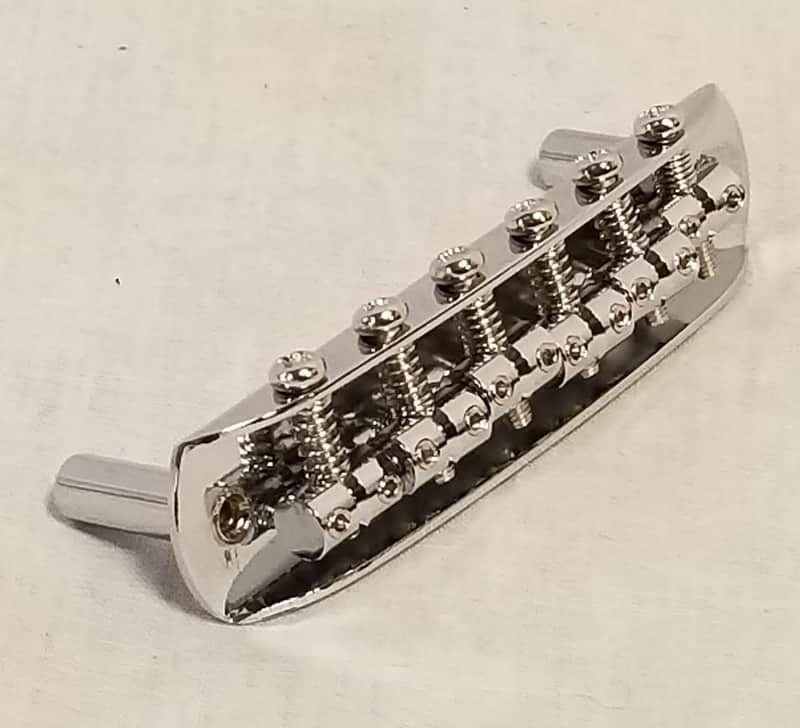 Fender Mustang Fully-adjustable Guitar Bridge (Japan), Chrome image 1