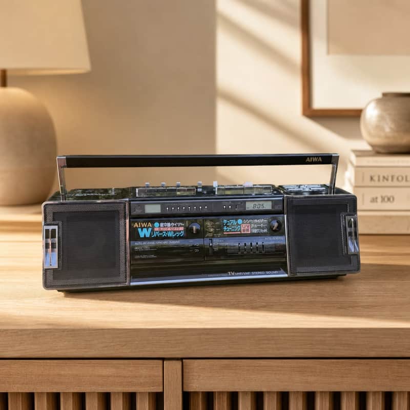 AIWA CS-W90 Rare Vintage Mint Japan Boombox Getto blaster Warranty Tested image 1