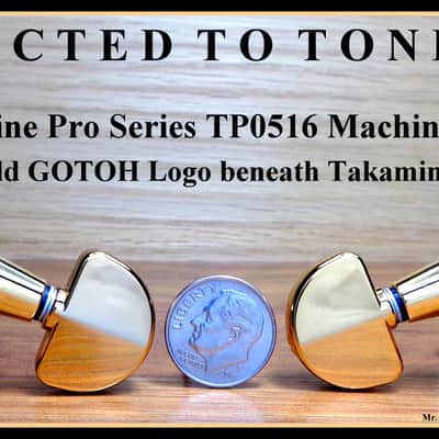 Takamine Takamine Pro Series TP0516 Vintage Tuner SINGLE / TREBLE Side - Gold Machine Head with Gold Buttons image 10