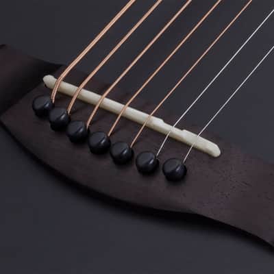 Schecter Orleans Stage-7 Acoustic Electric Guitar. Satin See Thru Black image 3