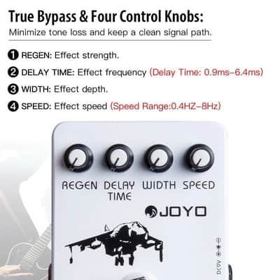 Joyo Classic Flanger Metallic Flange Sounds Guitar Effect Pedal True Bypass image 4