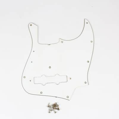 1974-1975 Vintage Fender Jazz Bass White PICKGUARD 3-Ply w/Original Screws 4-Bolt JBass Guitar 1970's image 1